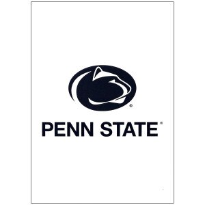 Happy Birthday card white Penn State under Athletic Logo